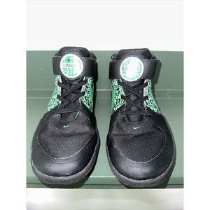 Nike Boys Team Hustle DC1994-001 Black/Green Basketball Shoes Sneakers Size 2.5Y